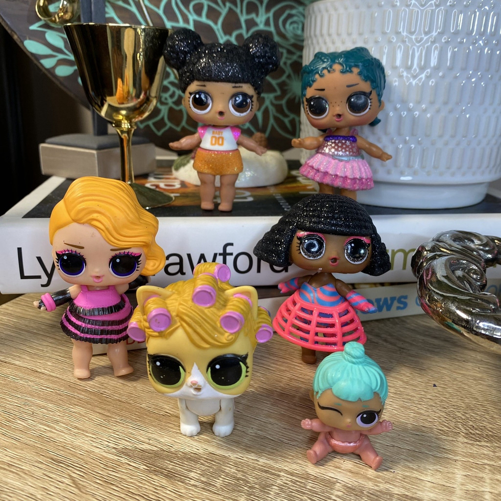 MGA L.O.L. Surprise Lot of 6 Mini Dolls W/ Pet Baby Cute Set